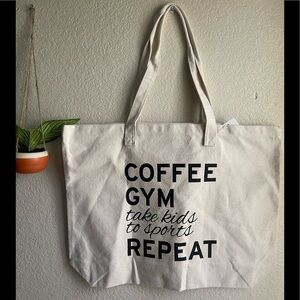 NWT Momlife Canvas Tote bag